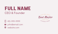 Script Business Card example 4