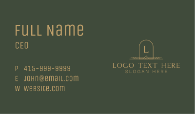 Luxury Arch Letter Business Card