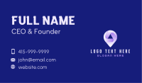 Gradient Location Pin Tracker Business Card