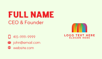 Rainbow LGBT Letter M Business Card