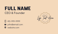 Vintage Cursive Wordmark  Business Card