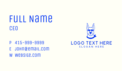 Cool Doberman Dog Business Card