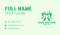 Green Eco Butterfly Business Card