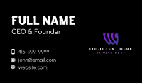 Professional Letter W Business Business Card Design