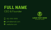 Green Alien Baseball Ball Business Card Design