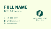 Hexagon Fern Leaf Business Card