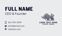 Charging Wild Bull Business Card