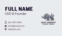 Charging Wild Bull Business Card