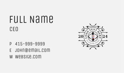 Barber Shop Hairdressing Business Card Image Preview