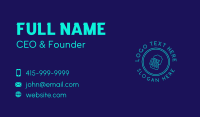 Neon Beer Badge Wordmark Business Card Design