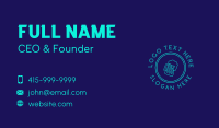 Neon Beer Badge Wordmark Business Card