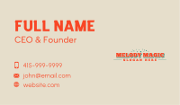 Vintage Sports Wordmark Business Card