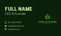 Marijuana Leaf Flame  Business Card Design