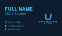 Tech Business Letter U Business Card