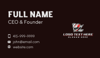 Motorcycle Racing Helmet Business Card