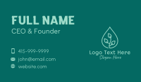 Water Droplet Plant Business Card Design