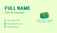 3D Green House Business Card Design