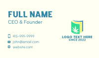 Colorful Marijuana Paper  Business Card Design
