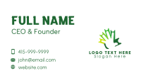 Green Ticket Hand Business Card Design