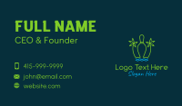 Neon Tropical Bowling Business Card