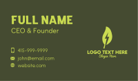 Leaf Lightning Bolt Business Card