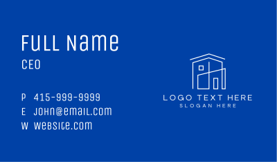 House Draft Construction Business Card