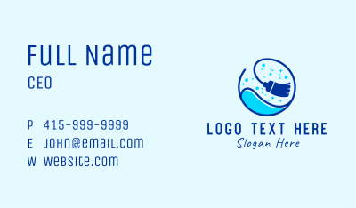 Cleaning Mop Sanitation Business Card Image Preview