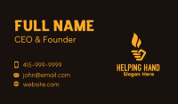 Yellow Hand Torch Business Card Image Preview