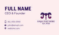 Purple Fashion Spa  Business Card
