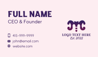 Purple Fashion Spa  Business Card Design