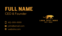 Golden Wild Jaguar Business Card