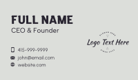 Classic Cursive Wordmark Business Card