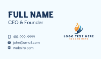 Heating Flame Droplet Business Card Design