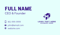 Violet Price Tag Letter M  Business Card Design