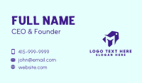 Violet Price Tag Letter M  Business Card