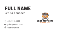 Truck Cargo Letter M Business Card