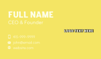 Entrepreneur Business Card example 1