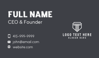 Architecture Pillar Shield Business Card