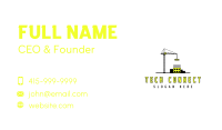 Construction Crane  Contractor Business Card Design