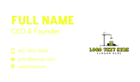 Construction Crane  Contractor Business Card