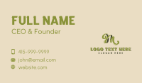 Creative Ribbon Calligraphy Business Card