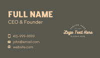 Generic Retro Script Business Card