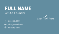 Raindrops Doodle Wordmark Business Card