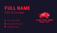 Red Bull Origami Business Card