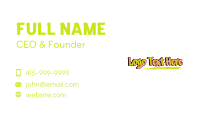 Popculture Business Card example 1