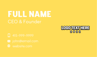 Bold Text Brand Wordmark  Business Card