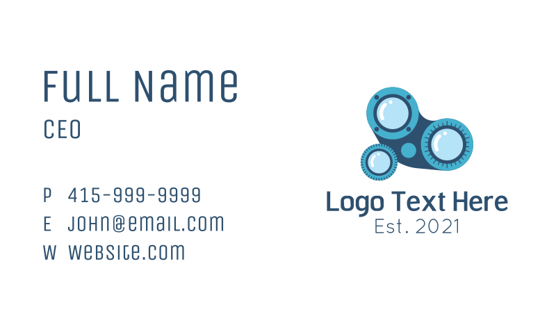 Equipment Business Card example 1