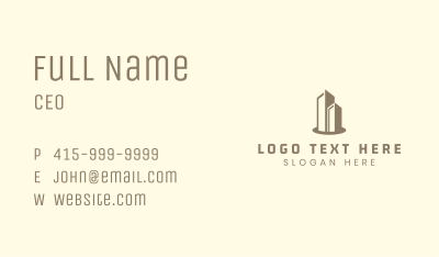Corporate Real Estate Building Business Card Image Preview