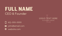 Generic Boutique Lettermark Business Card