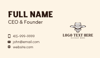 Skull Cowboy Hat Business Card